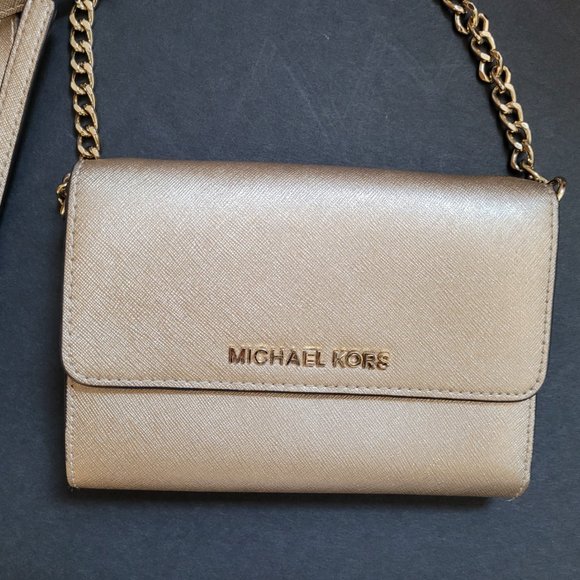 Michael Kors Gold Crossbody Wallet - Picture 5 of 7